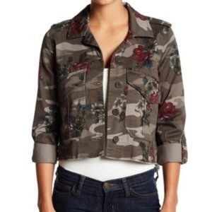 Jolt Floral Camo Raw Edge Twill Jacket